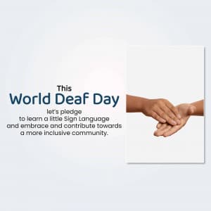 World Deaf Day whatsapp status poster