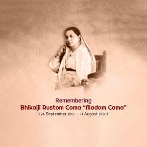 Bhikaiji Cama Jayanti event poster