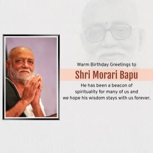 Morari Bapu Birthday post