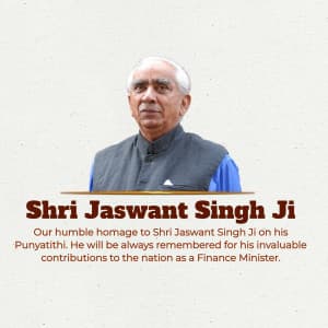 Jaswant Singh Punyatithi graphic