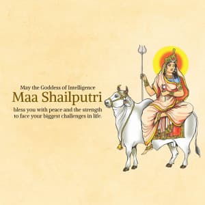 Day-1 Shailputri Mata illustration