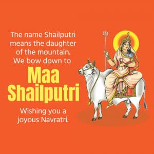 Day-1 Shailputri Mata graphic