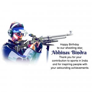 Abhinav Bindra Birthday flyer