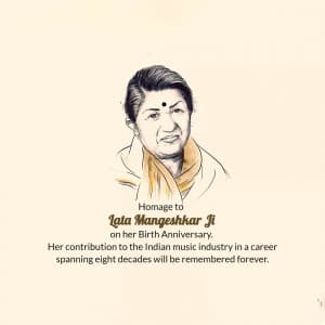 Lata Mangeshkar Jayanti poster