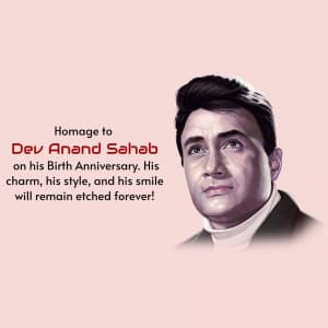 Dev Anand Birth Annivarsary graphic