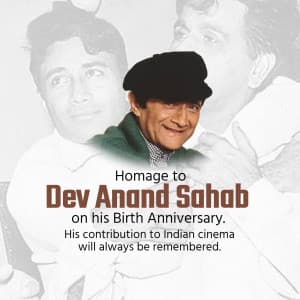 Dev Anand Birth Annivarsary marketing flyer