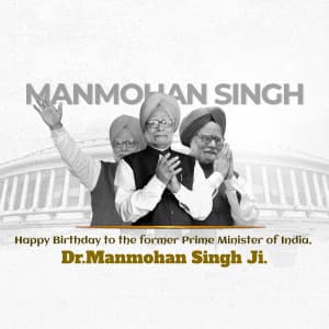 Manmohan Singh | Birthday event poster