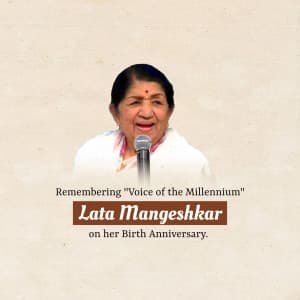 Lata Mangeshkar Jayanti post