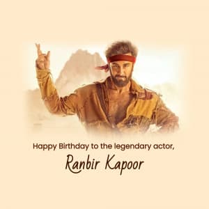 Ranbir Kapoor Birthday flyer