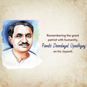 deendayal Upadhyaya Jayanti graphic