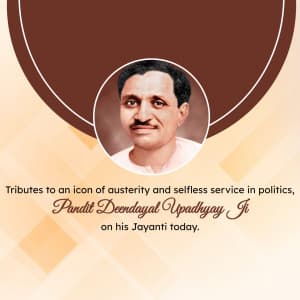 deendayal Upadhyaya Jayanti post