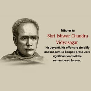 Ishwar Chandra Vidyasagar Jayanti image