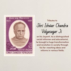 Ishwar Chandra Vidyasagar Jayanti banner