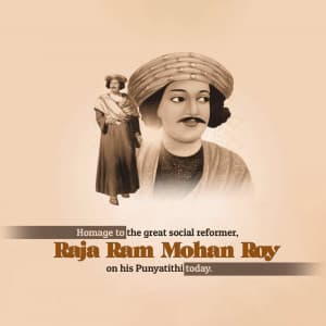 Raja Ram Mohan Roy Punyatithi illustration