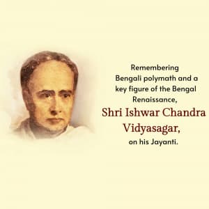 Ishwar Chandra Vidyasagar Jayanti event poster