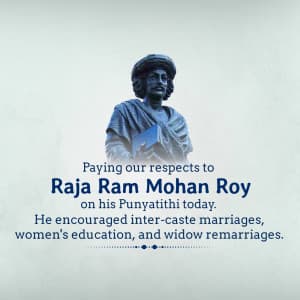 Raja Ram Mohan Roy Punyatithi flyer