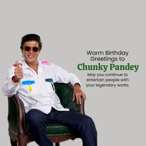 Chunky Pandey Birthday flyer