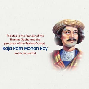 Raja Ram Mohan Roy Punyatithi banner