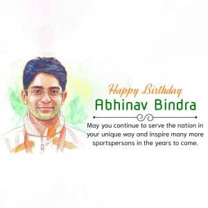 Abhinav Bindra Birthday poster