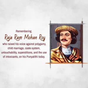 Raja Ram Mohan Roy Punyatithi event poster