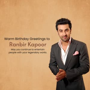 Ranbir Kapoor Birthday poster