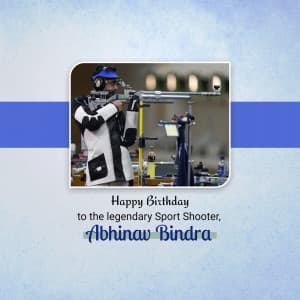 Abhinav Bindra Birthday event poster