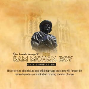 Raja Ram Mohan Roy Punyatithi event advertisement