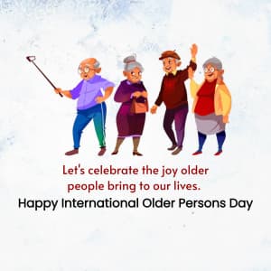 International Older Persons Day marketing flyer