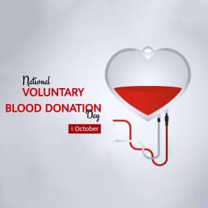 National Voluntary Blood Donation Day flyer