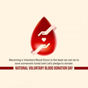 National Voluntary Blood Donation Day poster