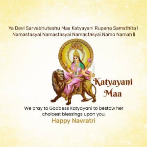 Day-6 Katyayani Maa event advertisement