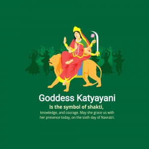 Day-6 Katyayani Maa illustration