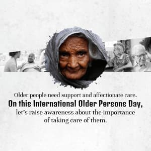 International Older Persons Day Facebook Poster