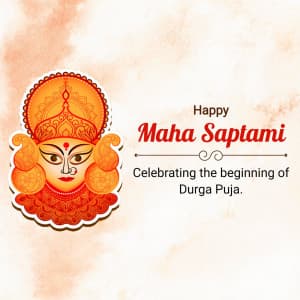 Maha Saptami whatsapp status poster