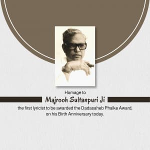 Majrooh Sultanpuri Jayanti event poster