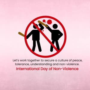 International Day of Non-Violence Facebook Poster