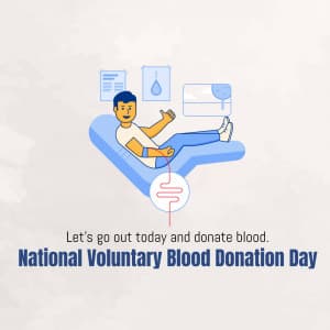 National Voluntary Blood Donation Day event poster