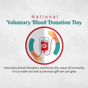 National Voluntary Blood Donation Day post