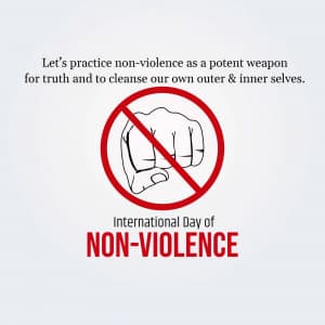 International Day of Non-Violence event advertisement