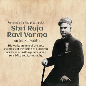 Raja Ravi Varma Punyatithi graphic