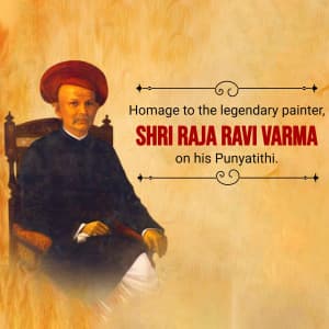 Raja Ravi Varma Punyatithi flyer