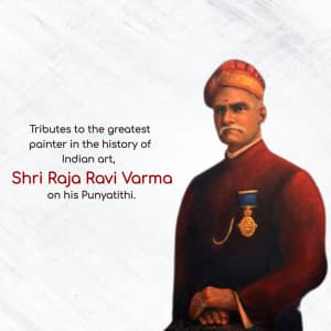 Raja Ravi Varma Punyatithi event poster