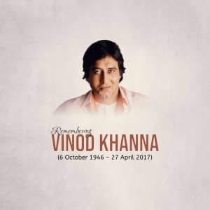 Vinod Khanna Jayanti flyer