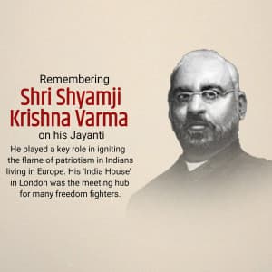 Shyamji Krishna Varma Jayanti poster
