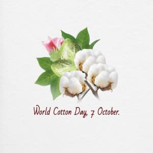 World Cotton Day whatsapp status poster