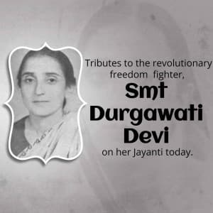 Durgawati Devi Jayanti event poster