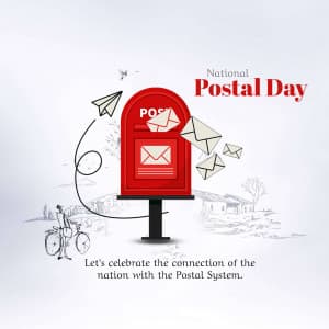 National Postal Day whatsapp status poster