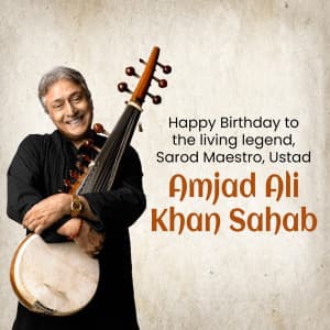 Amjad Ali Khan Birthday image