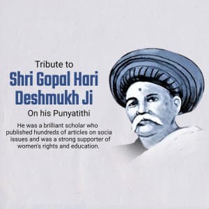 Gopal Hari Deshmukh Punyatithi image