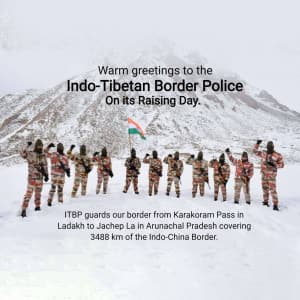 Raising day of Indo Tibetan Border Police illustration